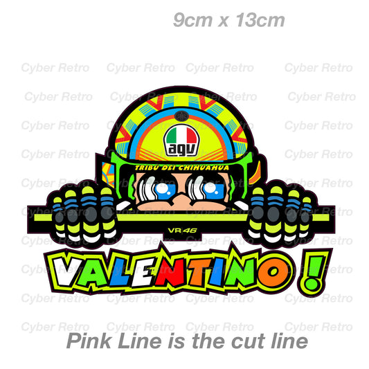 Valentino Rossi Helmet 46 VR  Motorcycle GpSport Vinyl  Sticker 