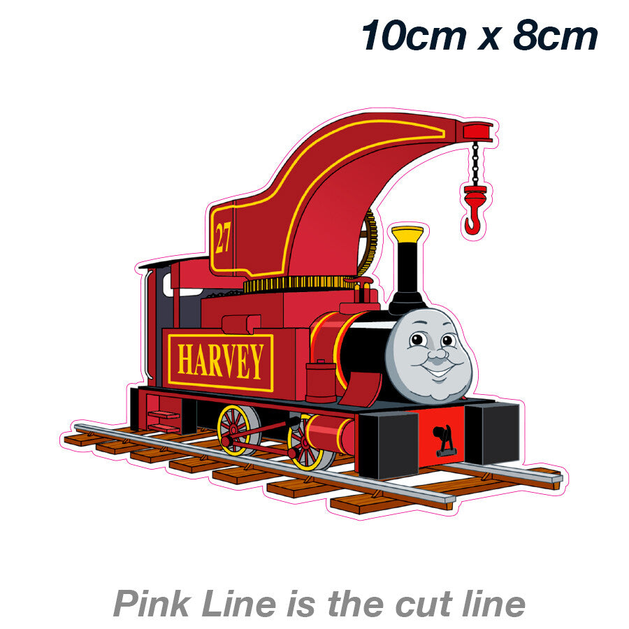 Thomas Harvey Train Rail transport Tank Laptop , Car  Vinyl  Sticker 