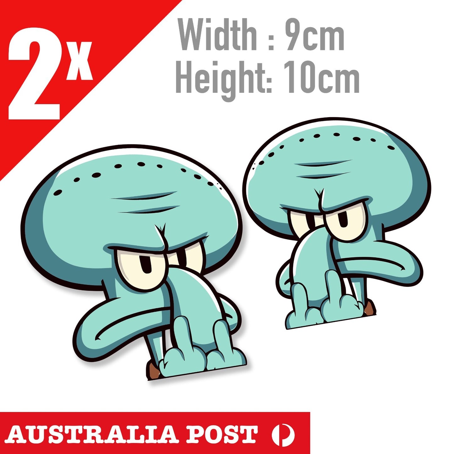 Spongebob Squarepants Squidward Middle Finger Funny Car Window Stickers