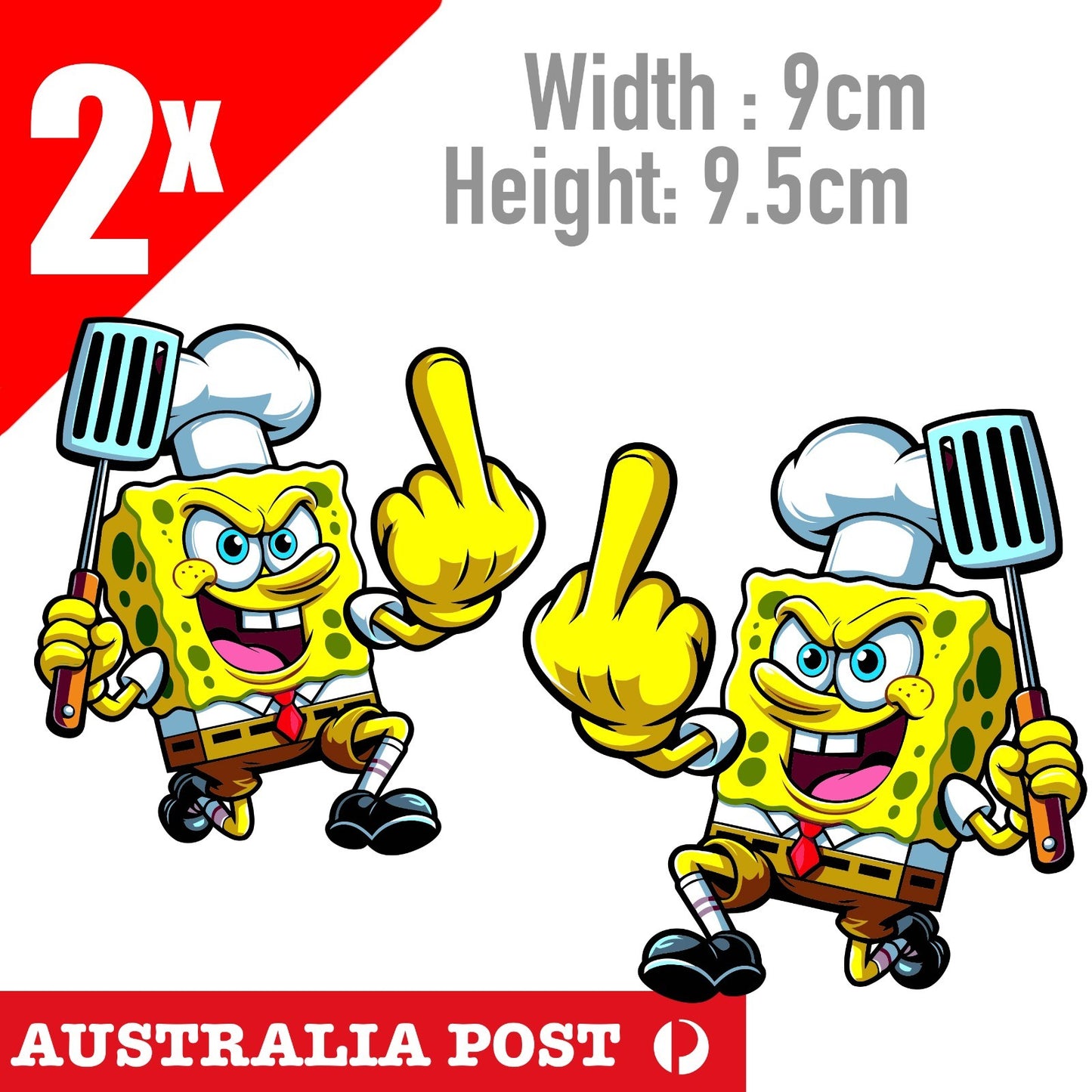 Sponge Bob Squire Pants Middle Finger Nickelodeon Sticker