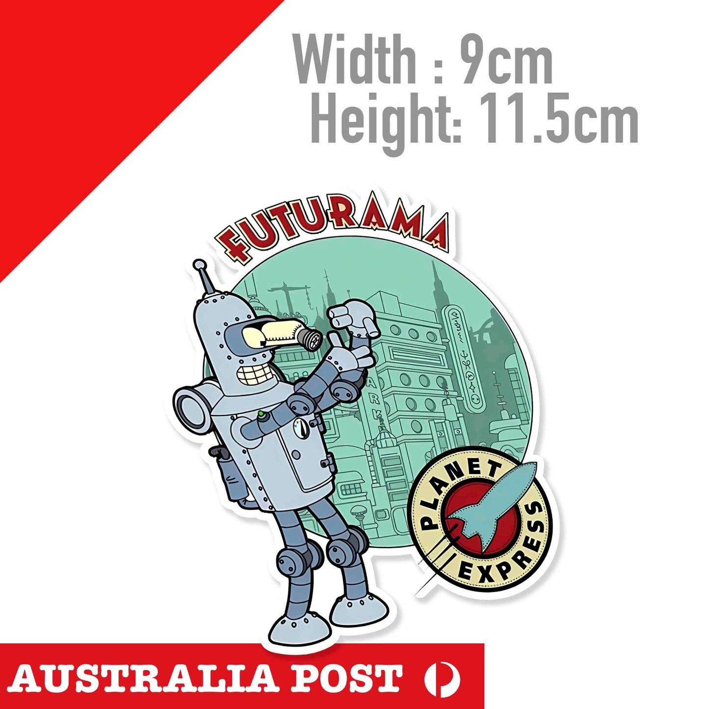 Bender FUTURAMA Planet Express  Sticker