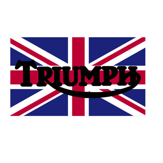 TRIUMPH Motorcycles Britain Flag Logo  Laptop , Car  Decal Sticker 