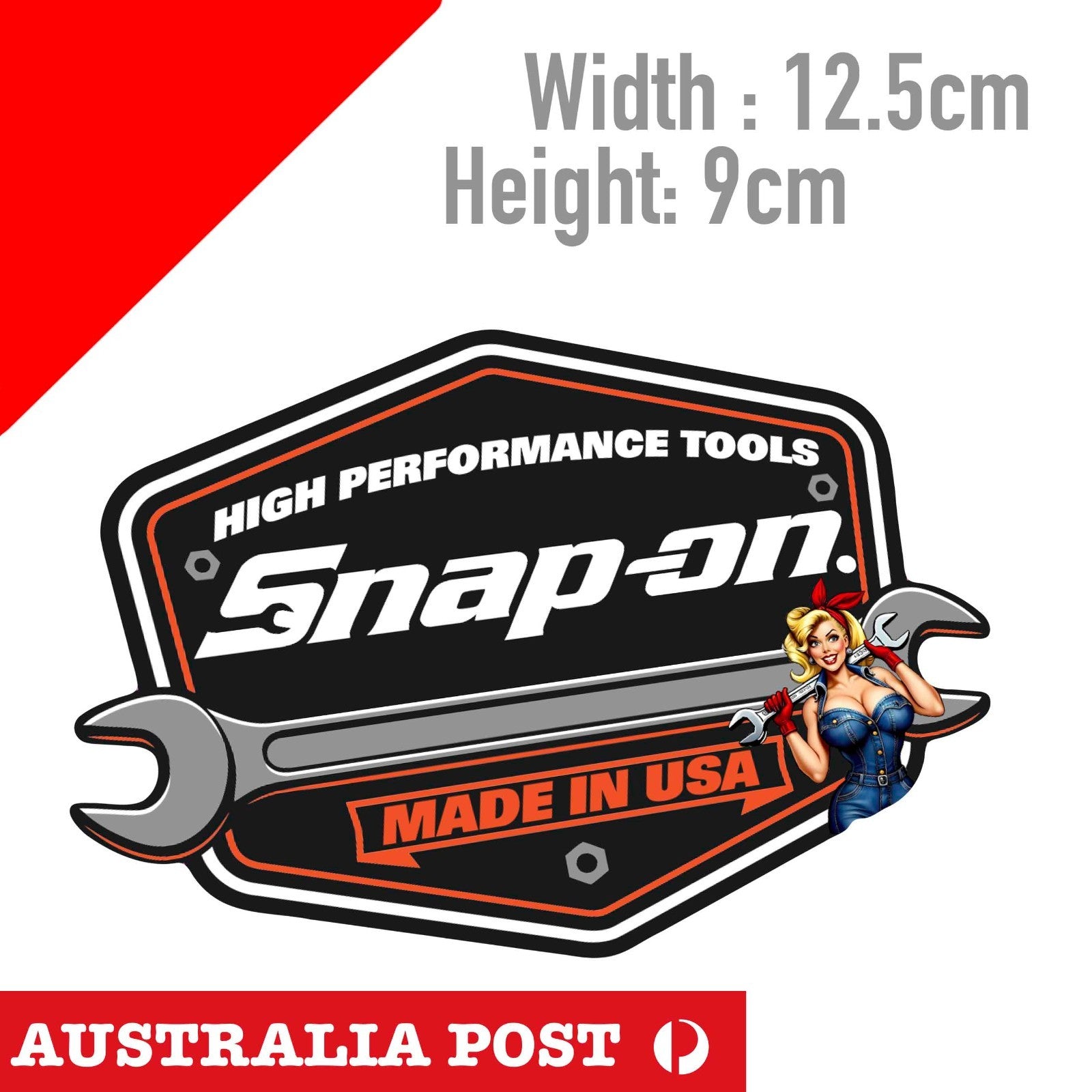 SNAP ON TOOLS Stickers Decals Vintage Garage Bar Man Sexy Girl Sticker