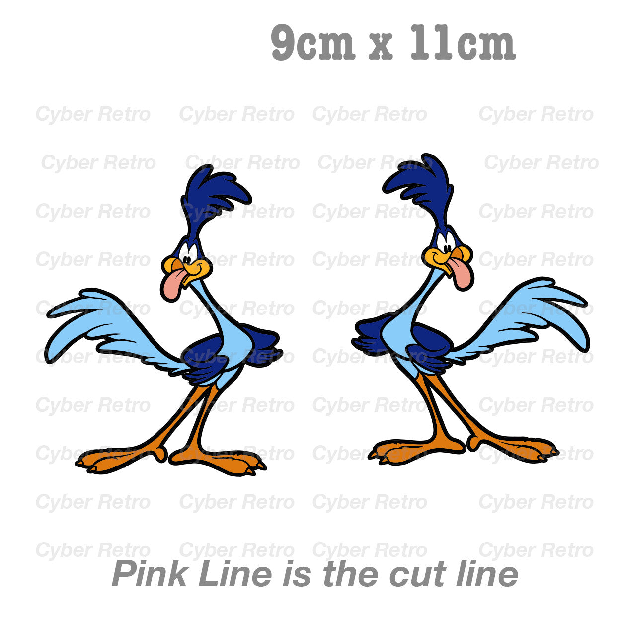 Road Runner Sticking Tongue Out Funny - Looney Tunes Vinyl  Sticker 