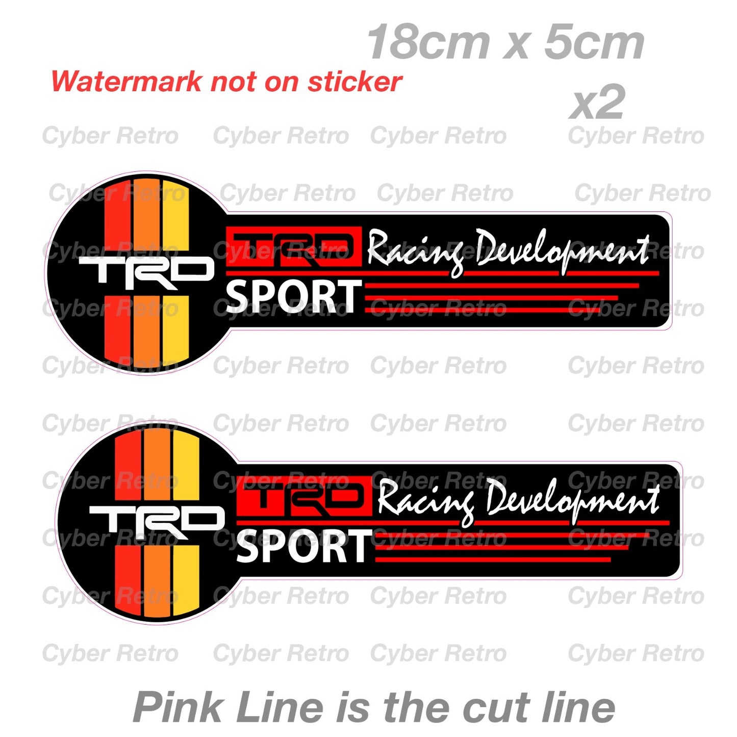 Toyota TRD Racing Development Hilux Ute Truck 4x4 Vinyl  Sticker 