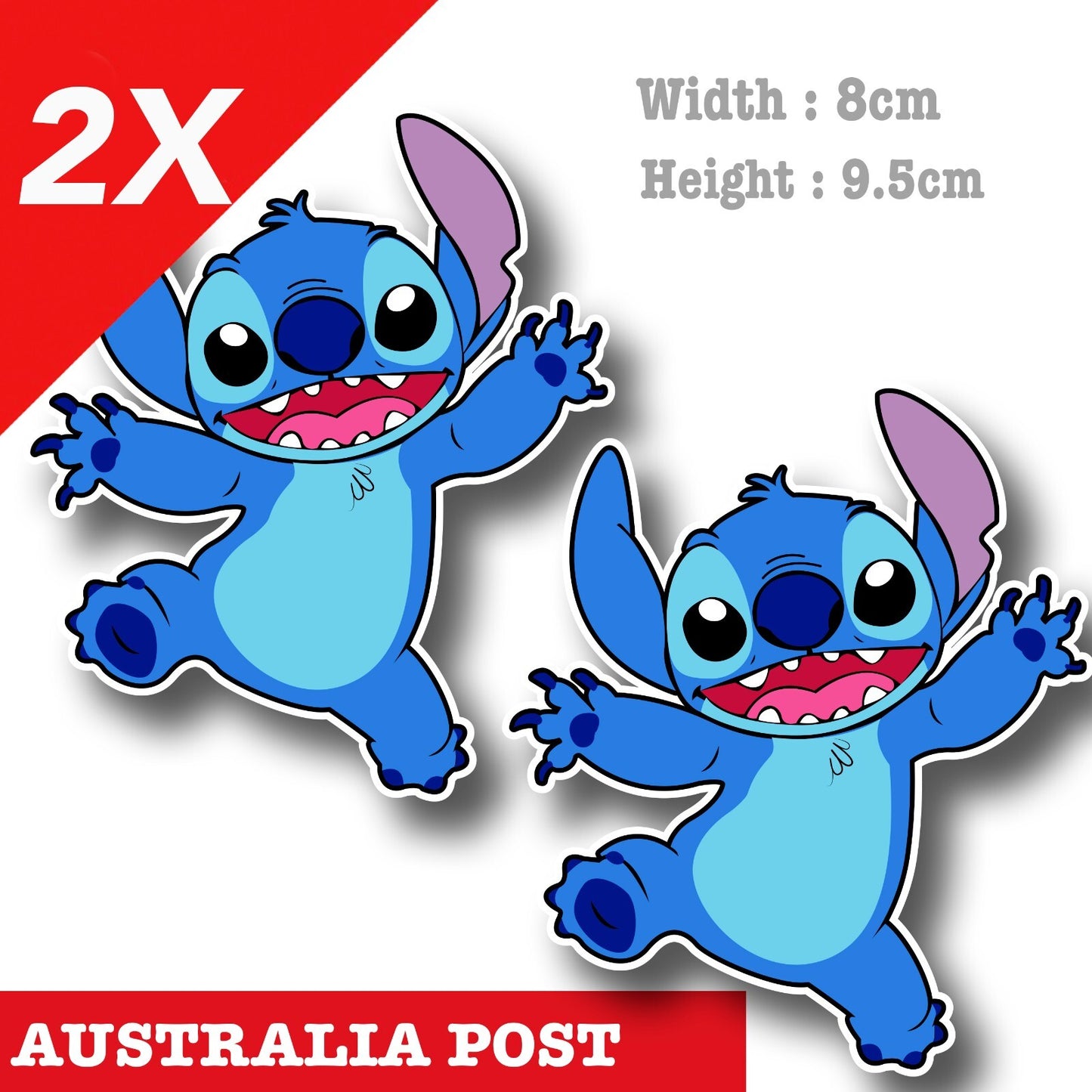 Disney  Lilo & Stitch Happy Cartoon Character Decal Stickers