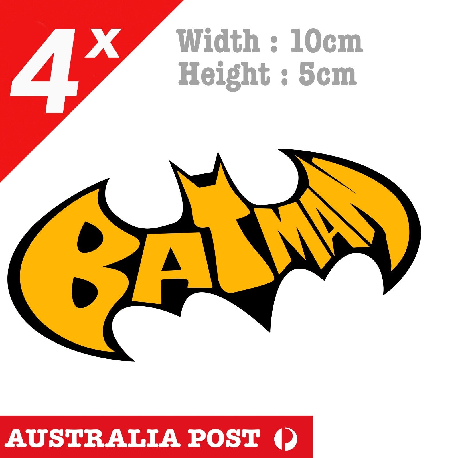 Batman Logo   Laptop , Car x4  Decal Sticker