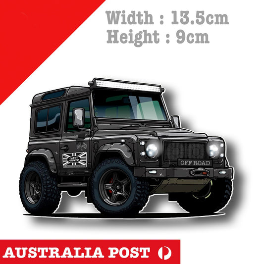 Land Rover  British Flag DEFENDER OFF ROAD, 4X4, 4WD Sticker
