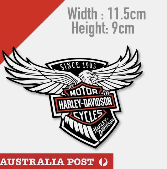 Harley Davidson Black Eagle , Motorcycle, Helmet, Fuel Tank Sticker