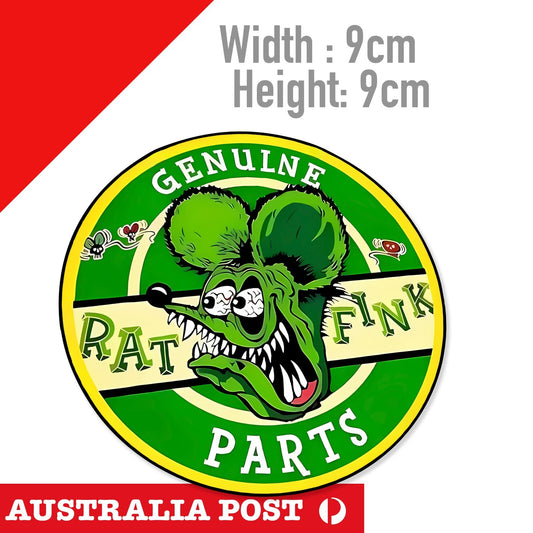 Rat Fink Parts Round Stickers Tank Motorbike  Toolbox,  Helmet Stickers