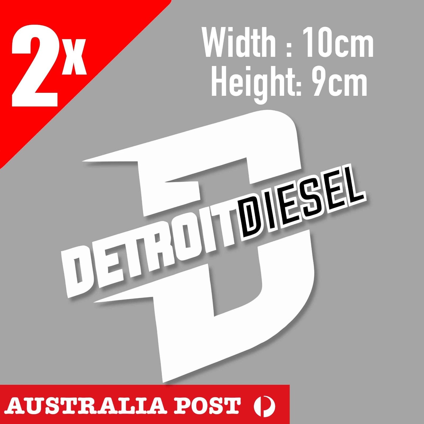 Detroit Diesel Power Series, Engine Automotive Gas Oil Service Truck  x2 Sticker