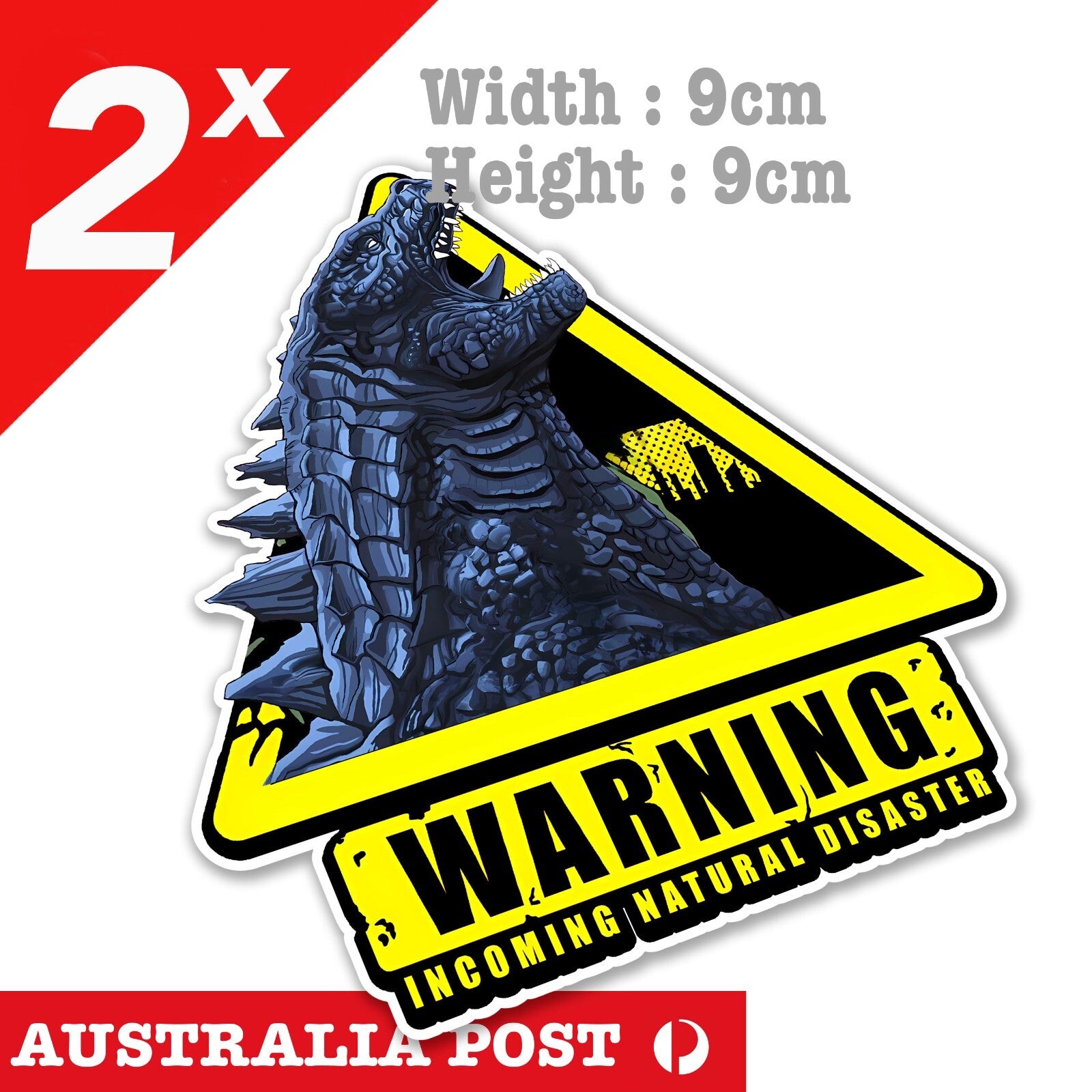 GODZILLA Japanese WARNING Sign, Warning, JDM Laptop , Car, Toolbox Stickers