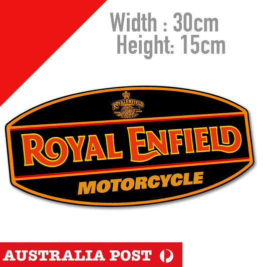 Royal Enfield MOTORCYCLES Vintage Motorcycle Helmet, Fuel Tank Large Sticker
