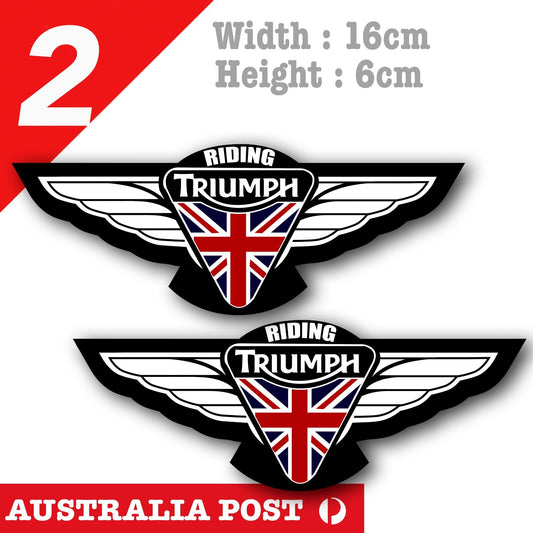TRIUMPH Motorcycle Logo Wings, Motorcycle, Helmet, Fuel Tank Logo Sticker