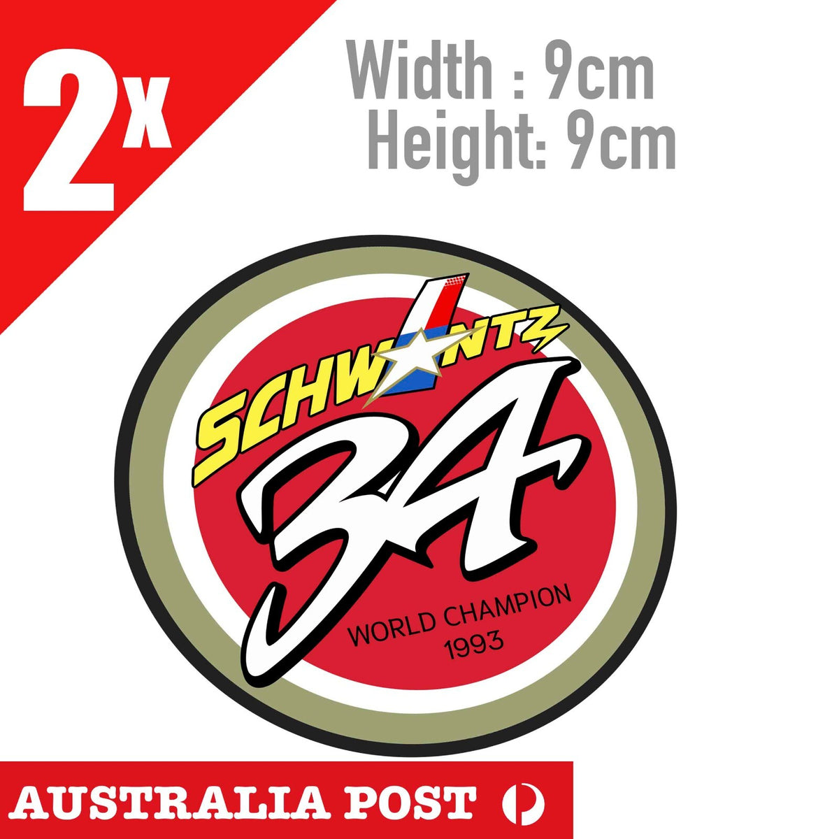 Kevin SCHWANTZ number 34 RGV Motorcycle World Champion Stickers