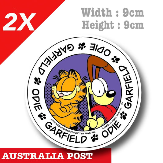 Garfield Approved Seal Label Funny Garfield The Cat Logo Sticker