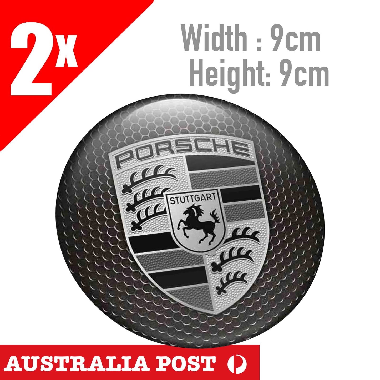 Porsche Badge  Round,  Laptop , Car  Sticker