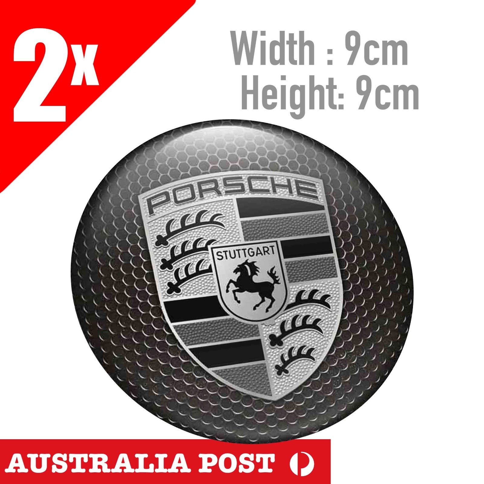 Porsche Badge  Round,  Laptop , Car  Sticker