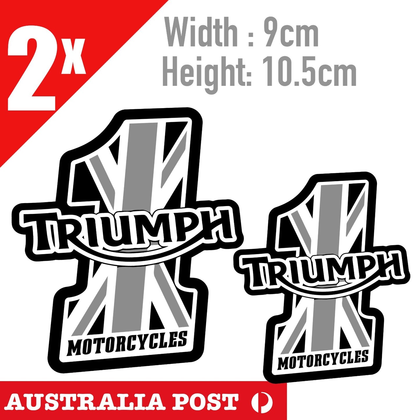 Triumph Motorcycle Number 1 Logo , Motorcycle MotoGP Racing  Stickers