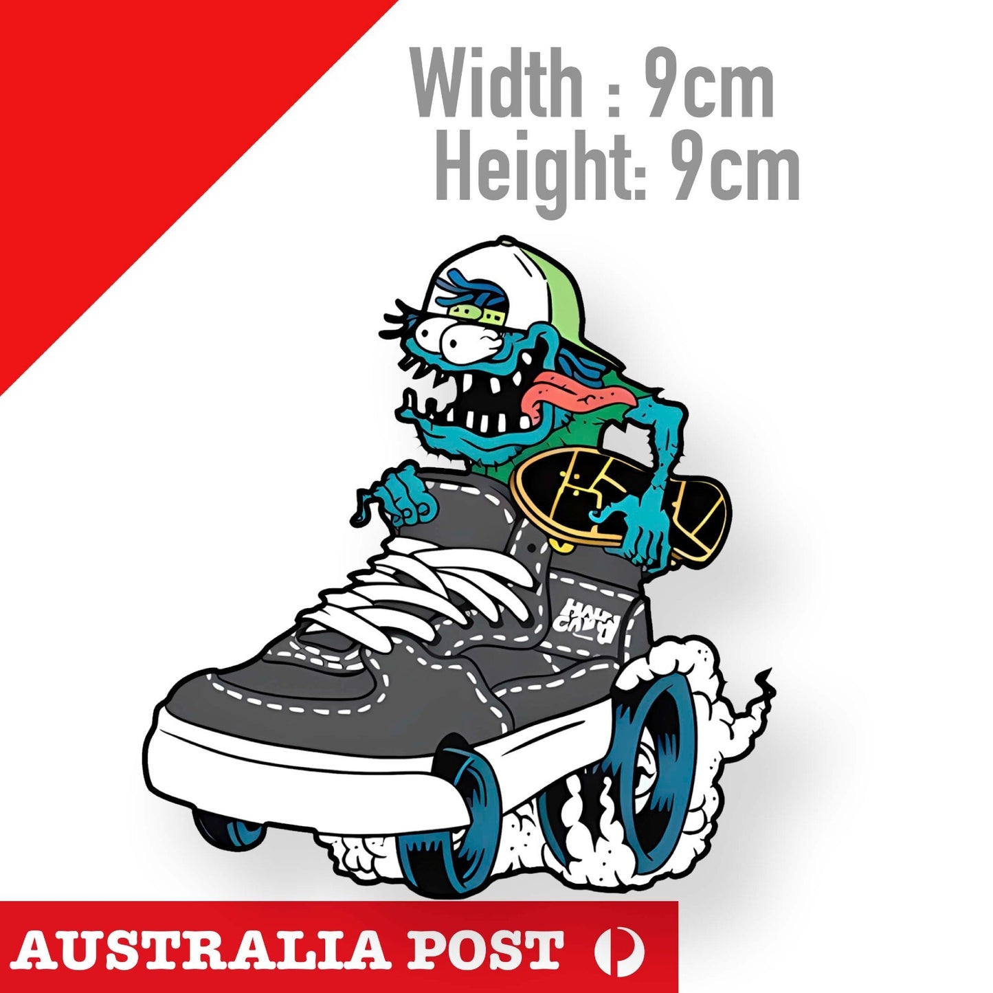 Alien Surfer Monster Hot Rod Funny Monster  Sticker