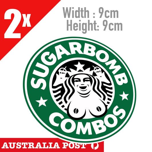 Starbuck Coffee Logo SUGARBOMB Funny Starbucks Coffee Decal Sticker