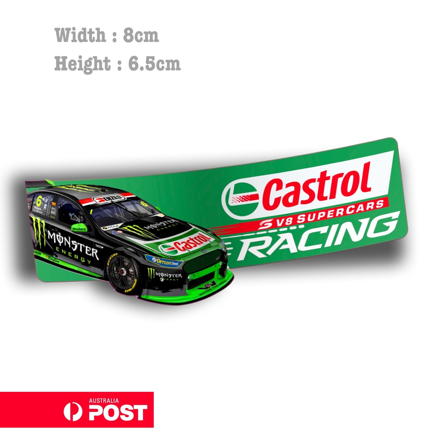 CASTROL Racing V8 SUPERCARS FORD - Monster Energy Drink Logo Car Vinyl Stickers