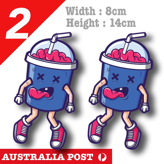 Zombie Dizzy Slurpee JDM   Laptop , Car  Decal Sticker 