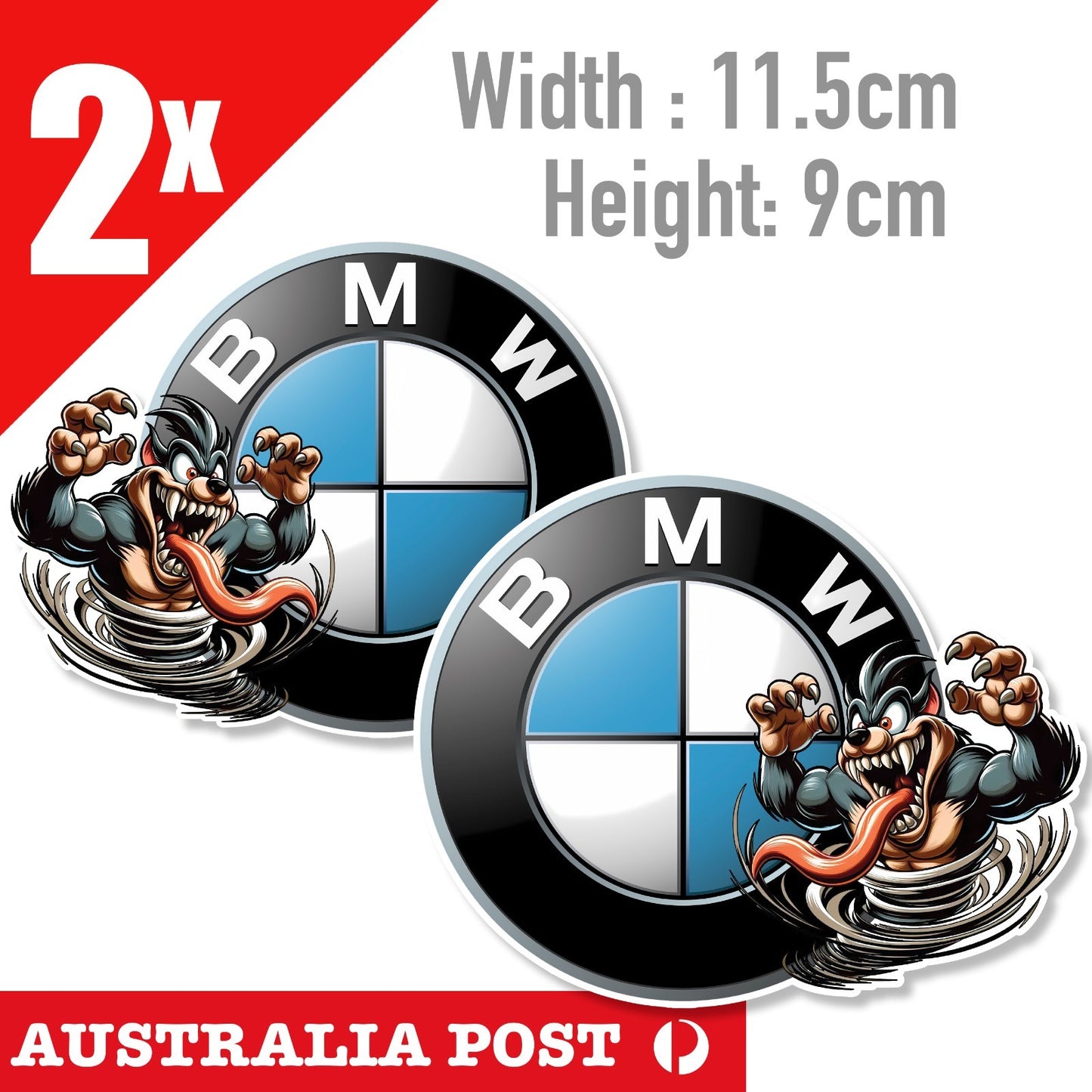 BMW Taz The Devil Tornado , Tasmanian Devil Monster  Decal Sticker