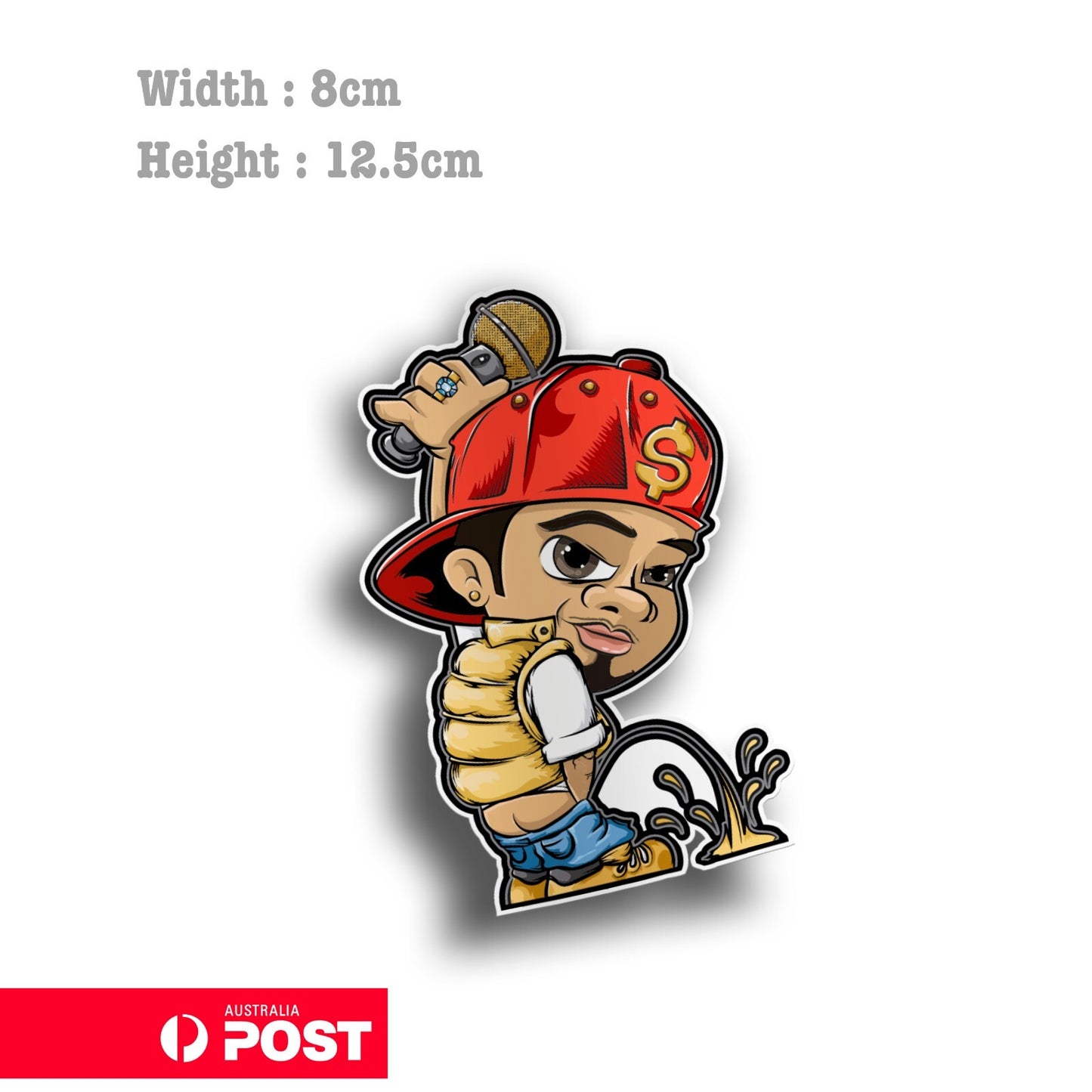 Rapper Pee , Piss  Funny Laptop ,Car Decal Sticker