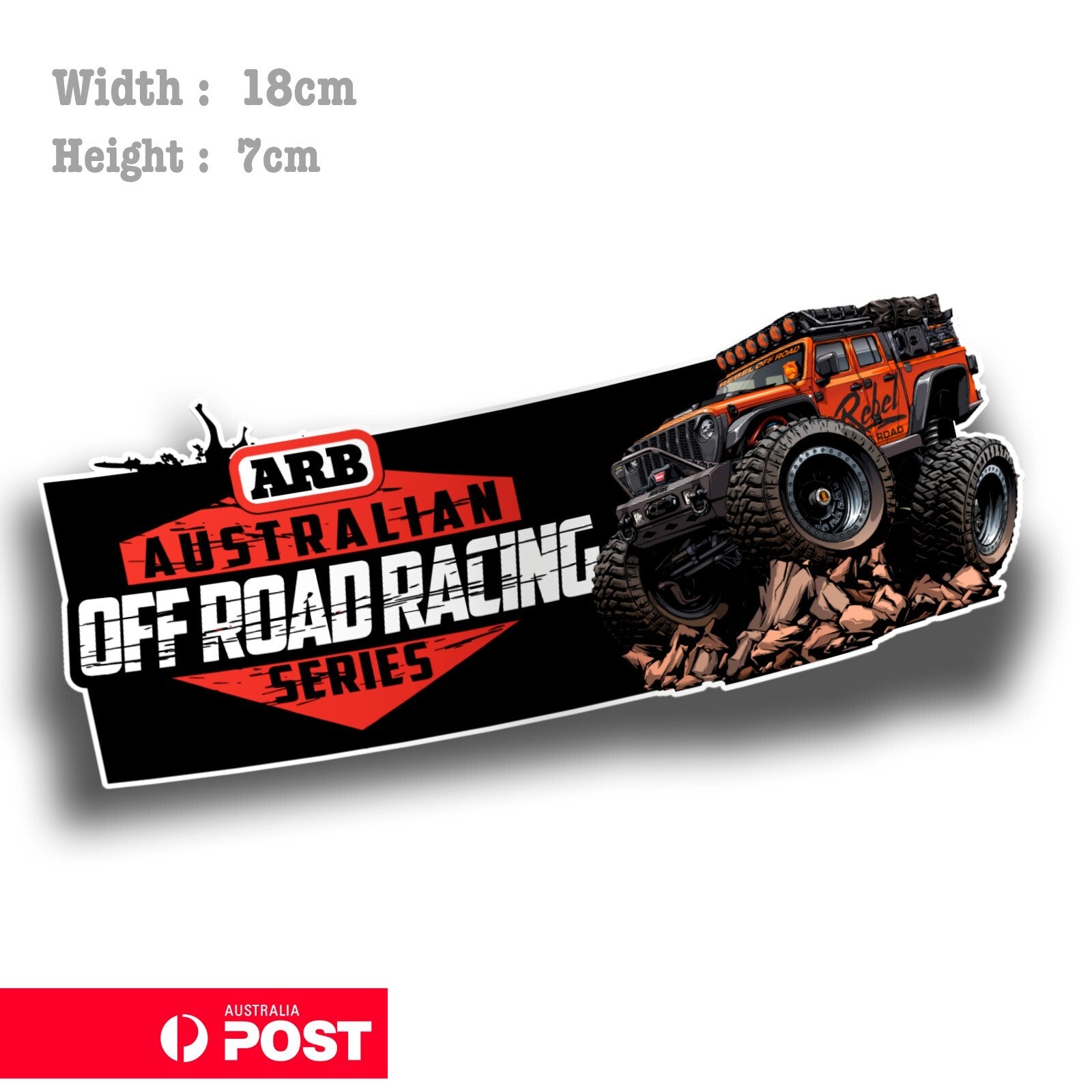 JEEP ARB Australian Off Road Racing 4X4  4WD Vinyl  Sticker 