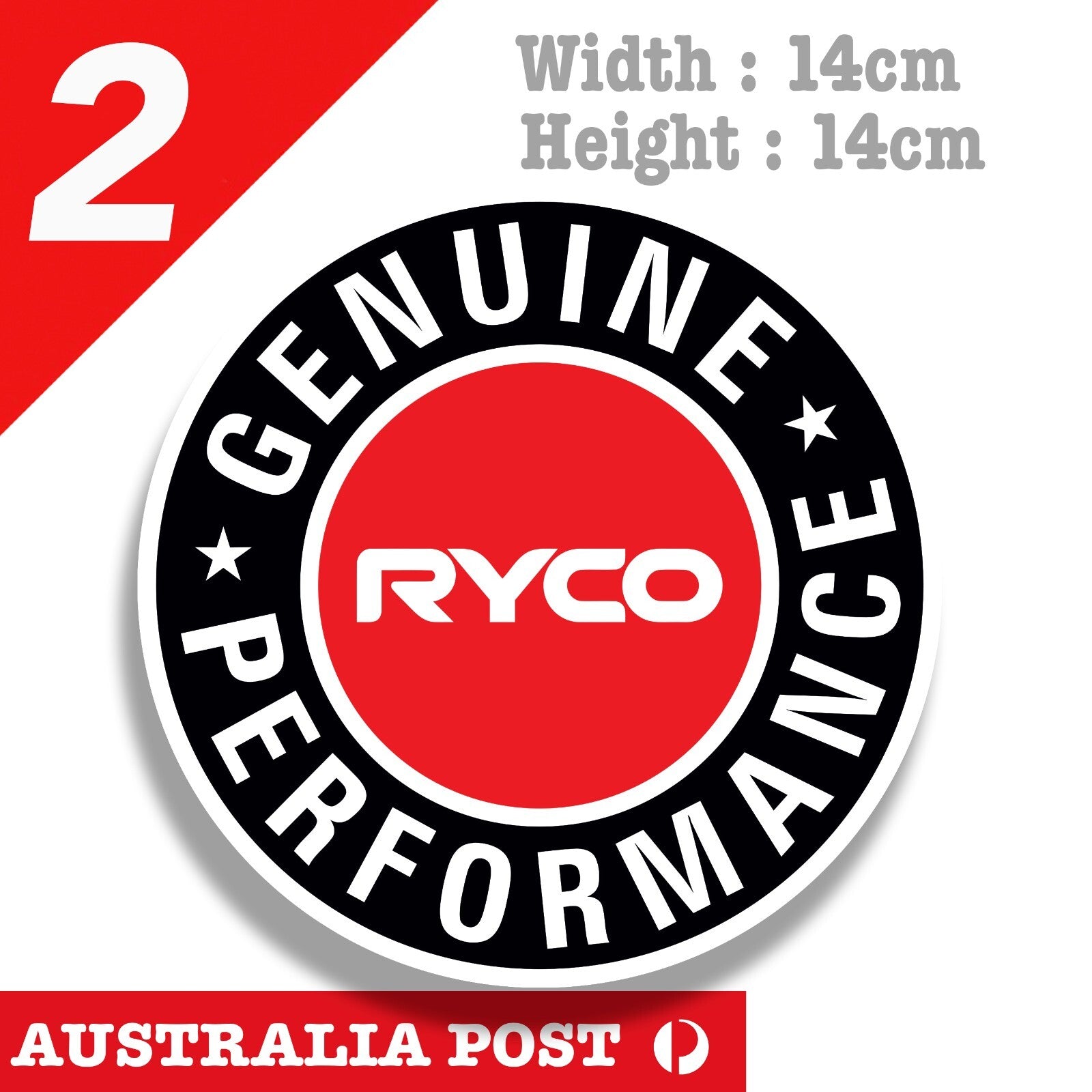 RYCO Filter Genuine Performance Logo Stickers