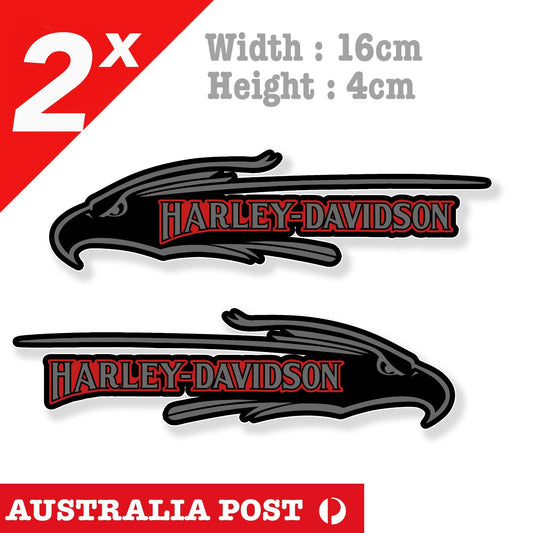 Harley Davidson Motorcycle Eagle Fuel Tank, Silver Eagle Decal Sticker
