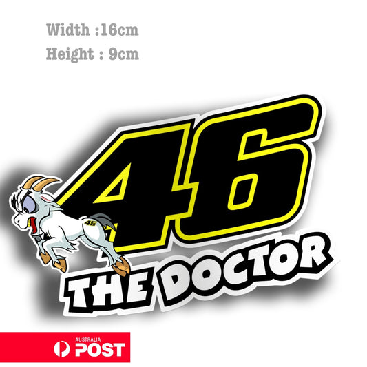 The Doctor 46 - Valentino Rossi's VR46 Goat  Motorcycle Decal Stickers