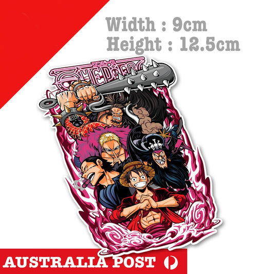 Monkey D Luffy Pirate King Logo, One Piece manga series Pirate sticker