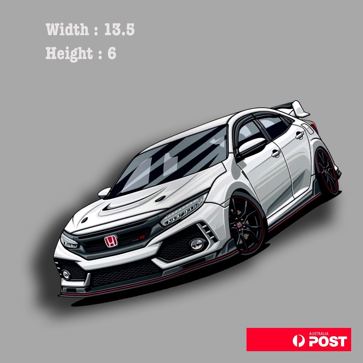 Honda Type R Laptop , Car  Decal Sticker 