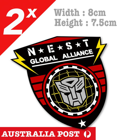 Optimus Prime Autobots N.E.S.T Badge , Transformers Robot Truck Sticker
