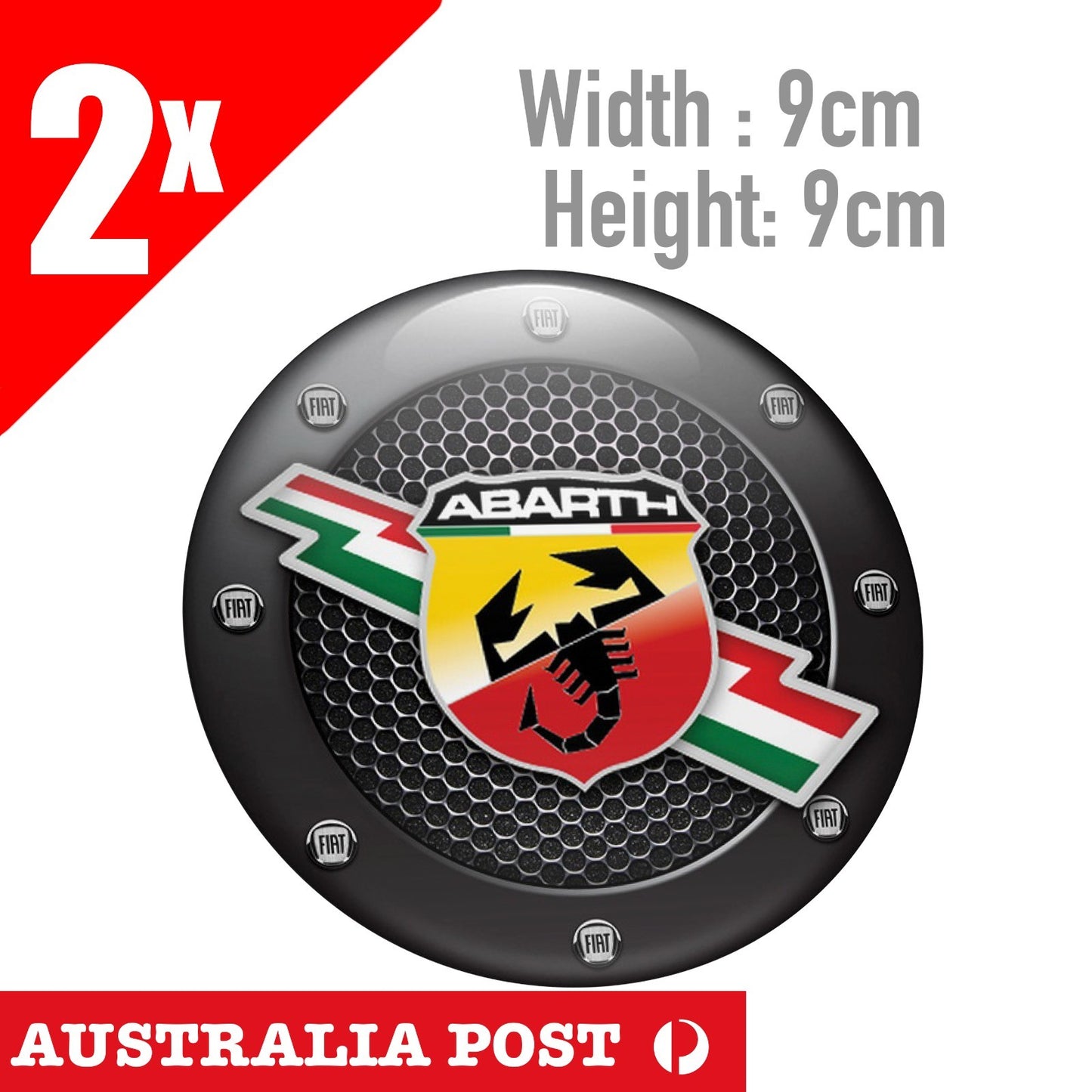 Fiat Abarth Round Badge Logo Racing Logo  Sticker