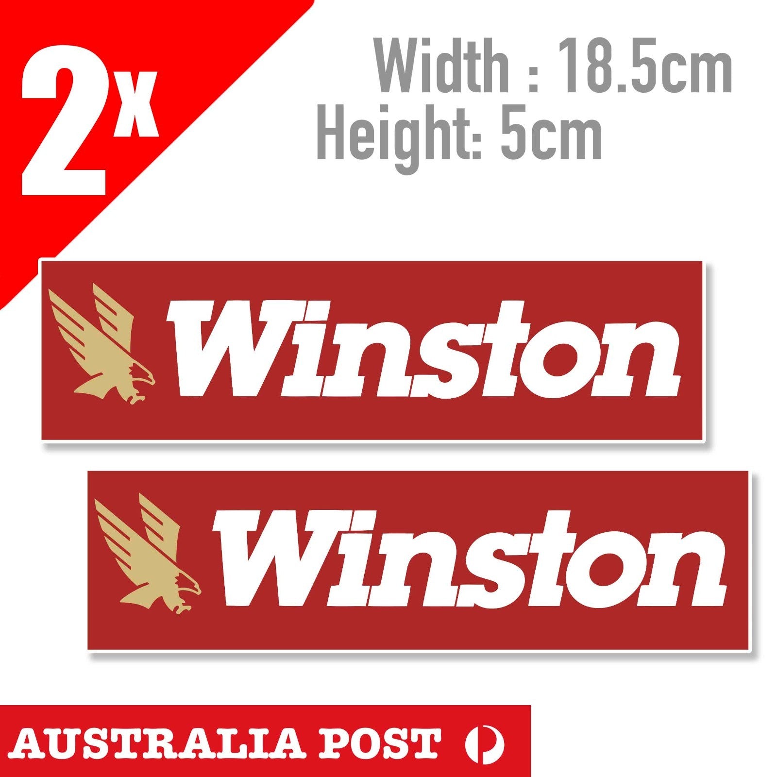 WINSTON Cigarette Banner  , Vintage Logo Sticker