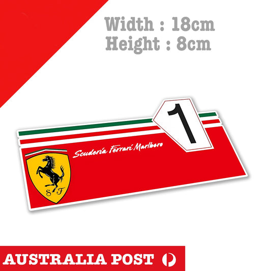 Ferrari  Number 1 ,Laptop , Car  Decal Sticker