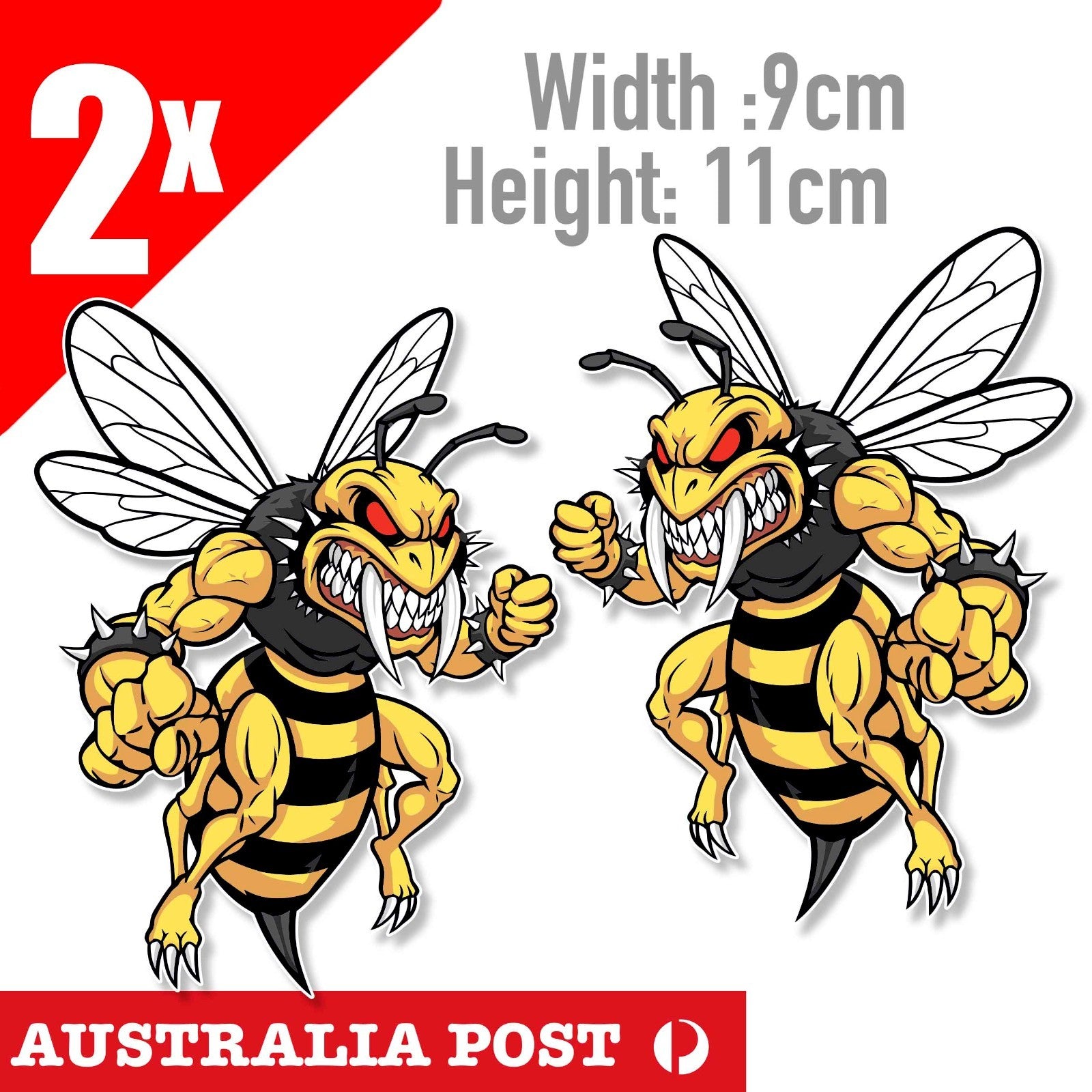 Angry Hornet , Angry bee Long Fang car sticker funny bee, laptop sticker