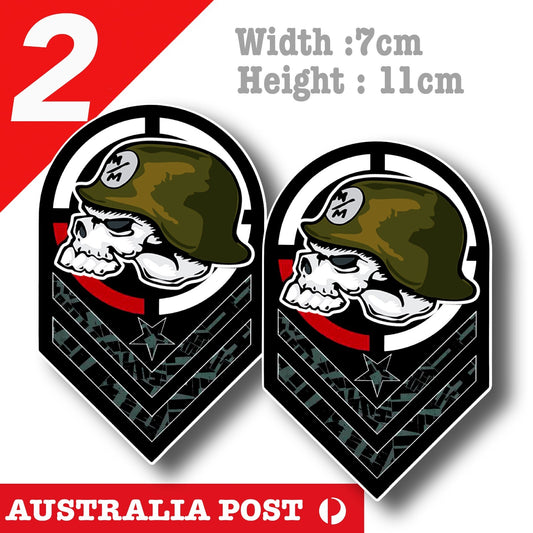 Motorcycle Helmet Metal MULISHA Skull logo  Military Badge Sticker