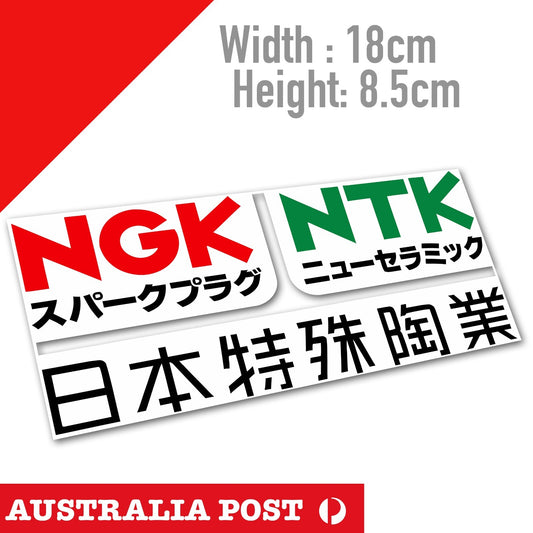 NGK NTK Japan Performance Spark Plugs Logo  Stickers