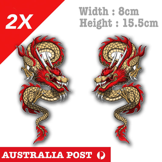 Wingchun Chinese Dragon Laptop , Car  Decal Stickers