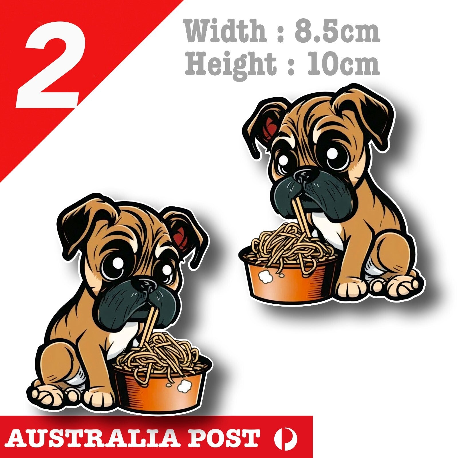 Boxer Puppy Dog, Cute Boxer Puppy Dog Animal  Sticker