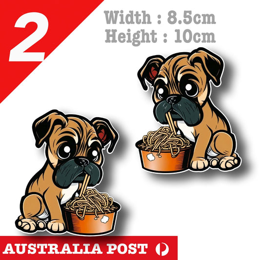 Boxer Puppy Dog, Cute Boxer Puppy Dog Animal  Sticker