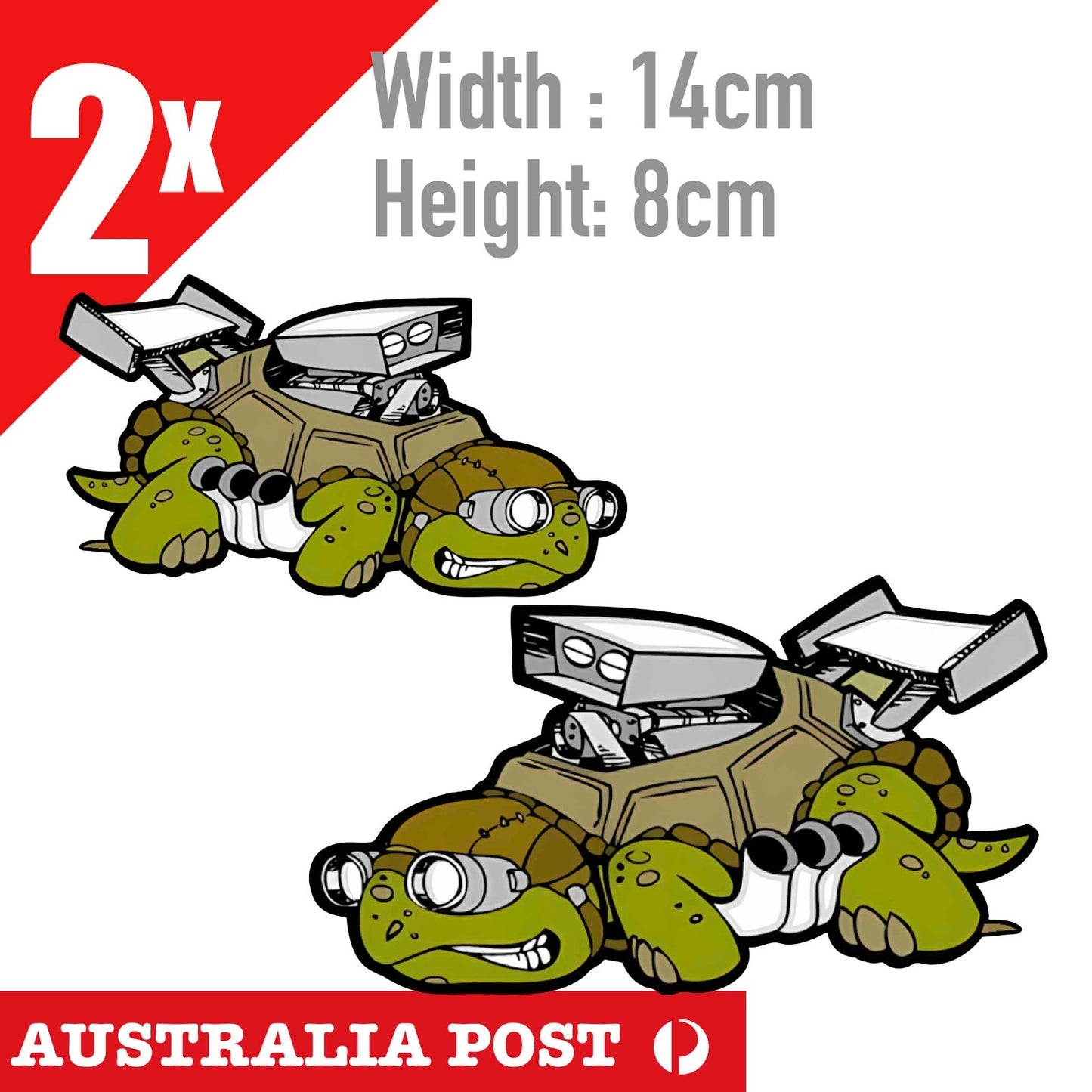 TUBRO Turtle Funny Cartoon Sticker