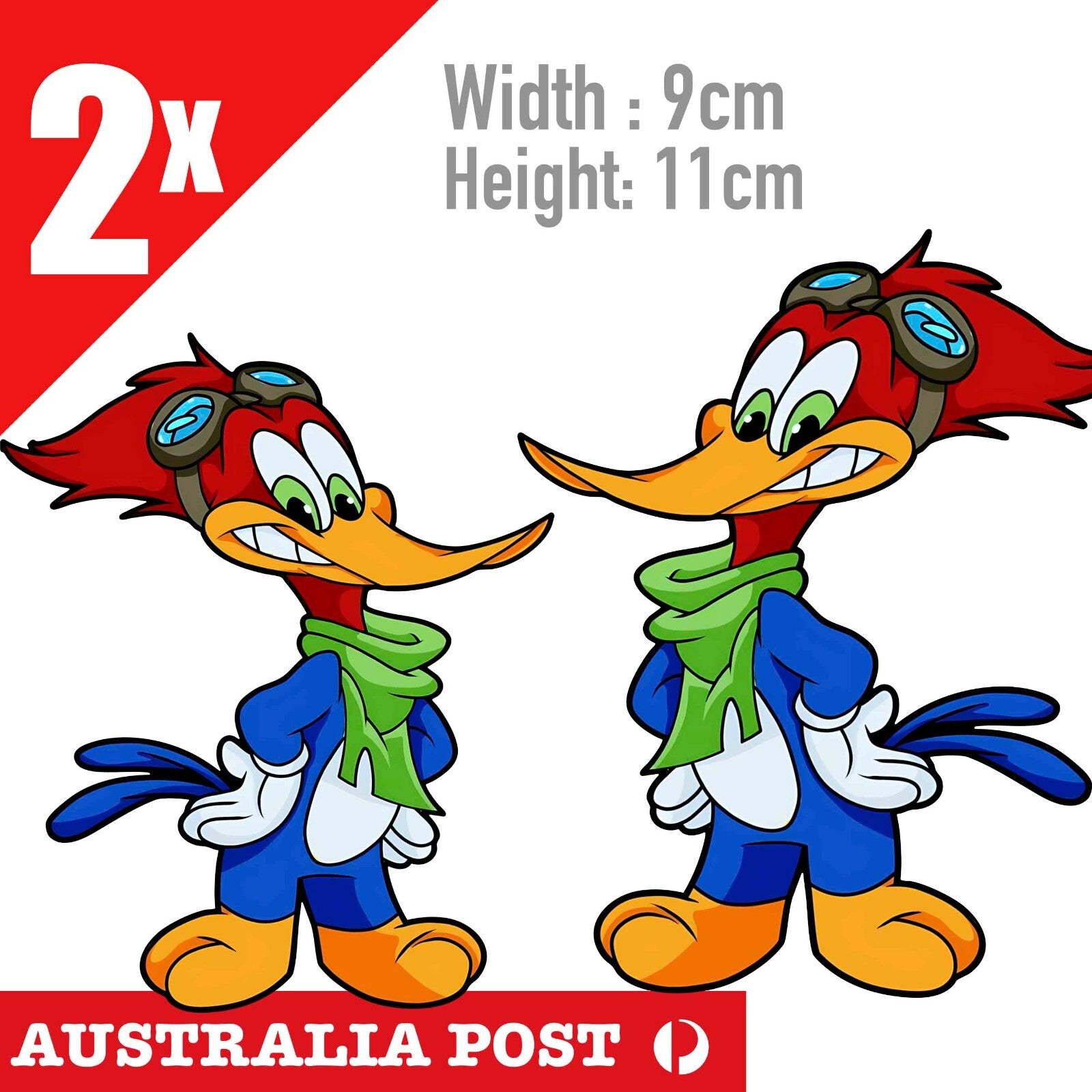 Woody Woodpecker Pilot Cartoon Funny  Stickers