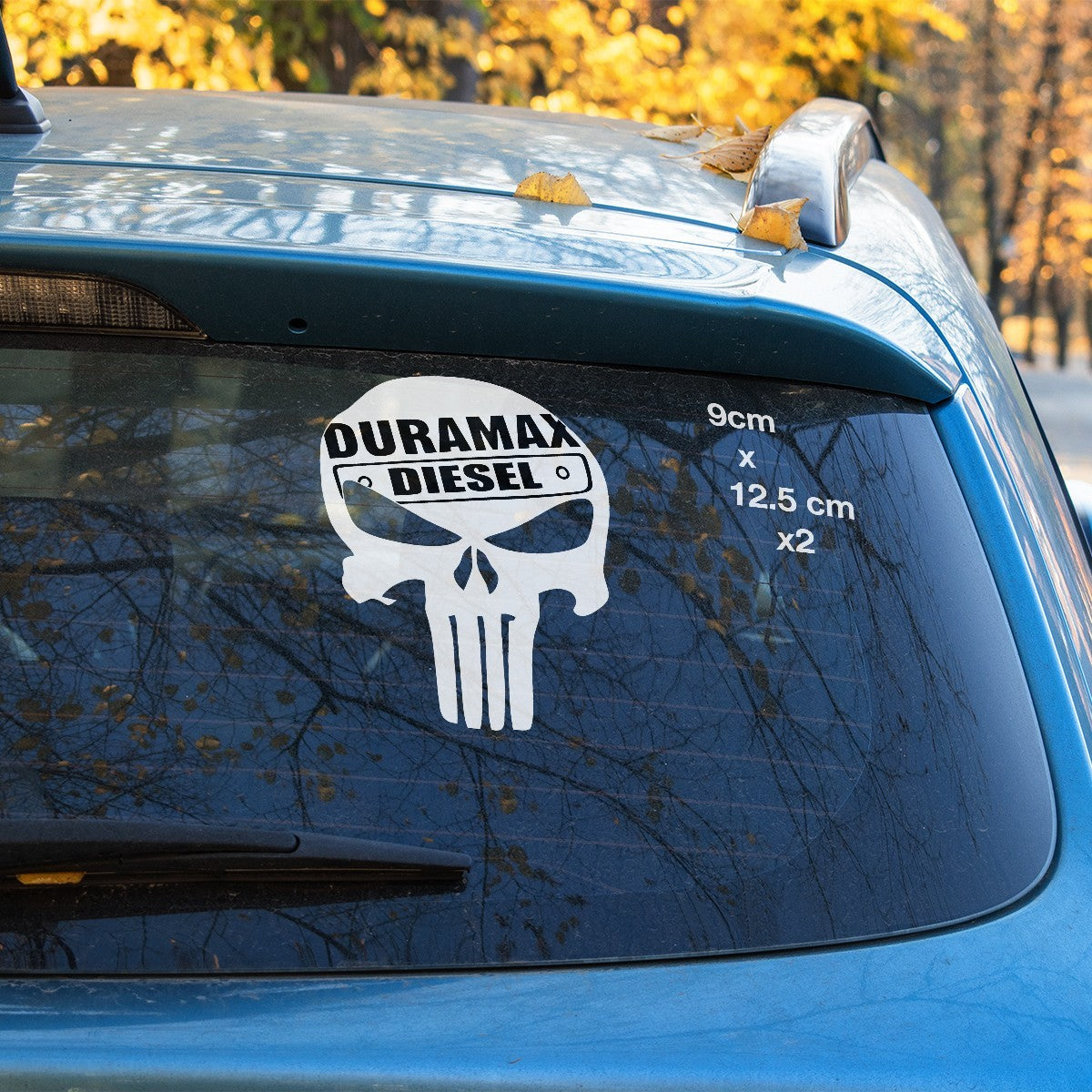 Duramax Diesel Punishment Skull Head, Silverado, Chevy Window Stickers