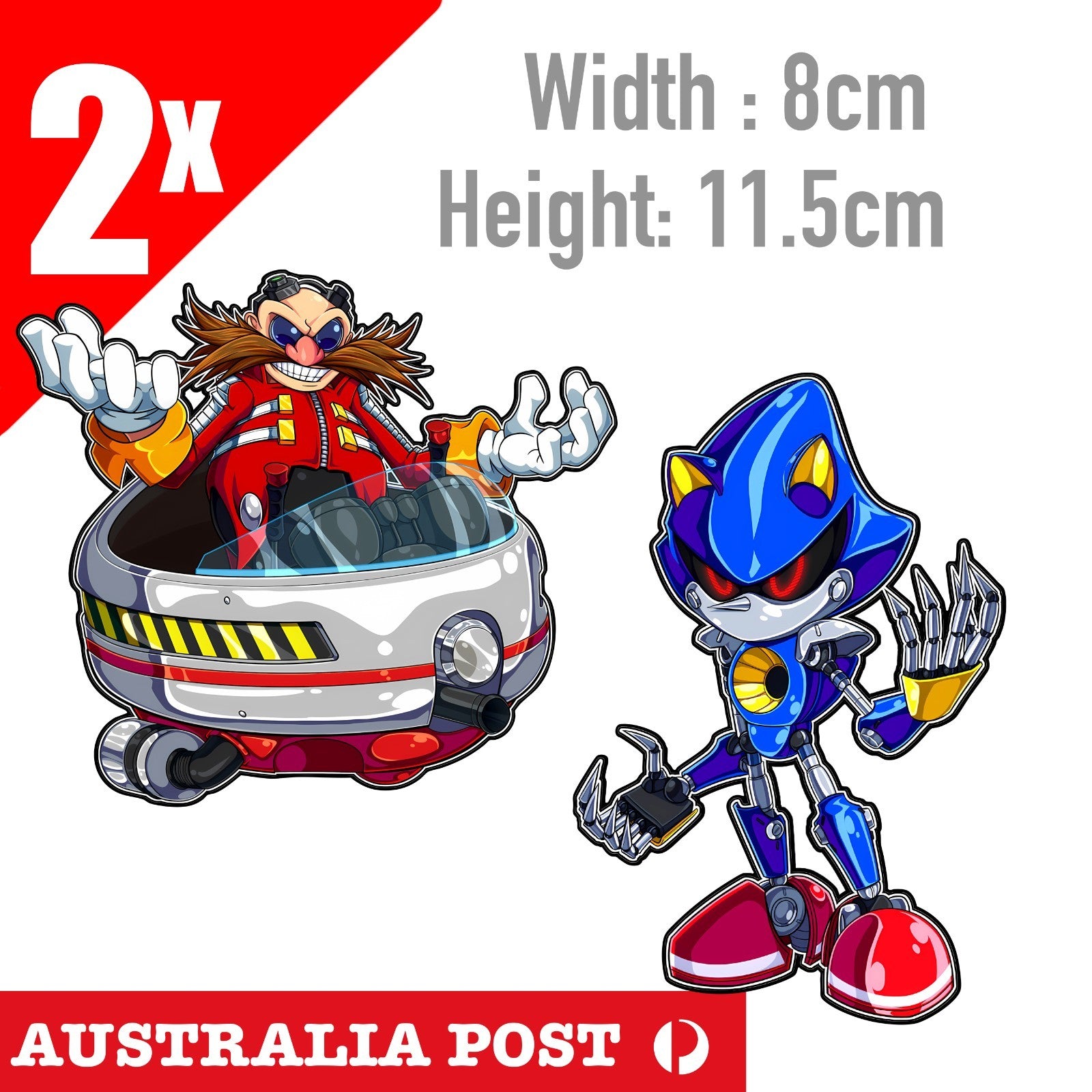 Sonic The Hedgehog , Dr. Eggman  - Sega Game Character Sticker