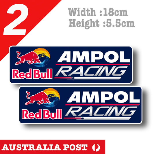 RED BULL AMPOL Racing Team Logo Bar Fridge Toobox , Car  Decal Sticker